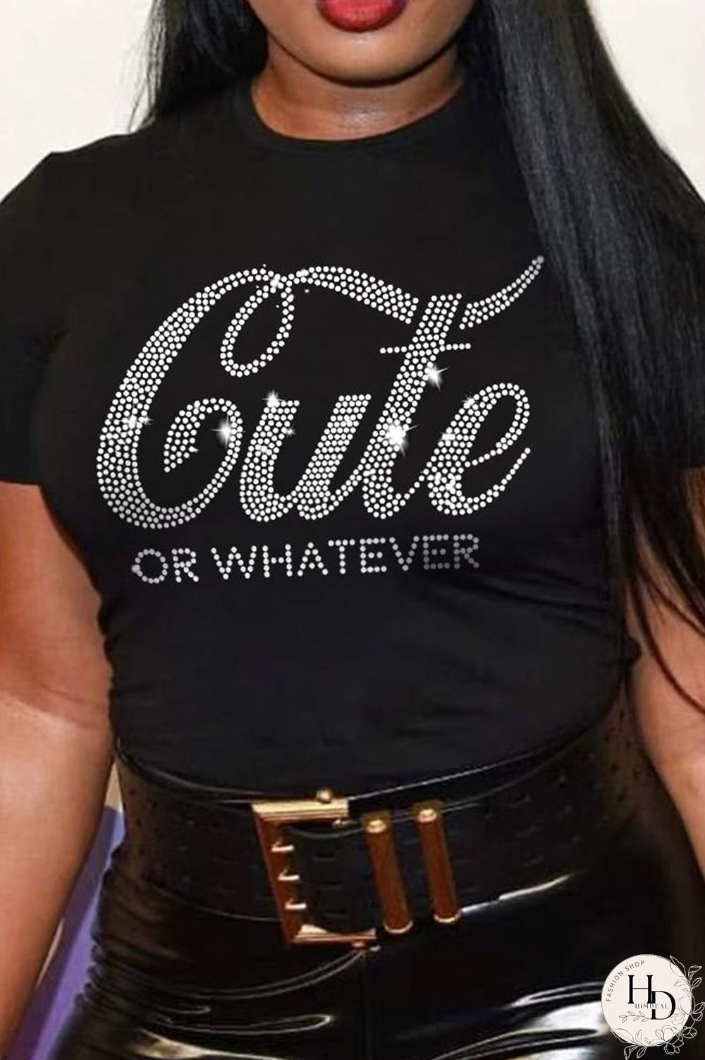 Rose Red Casual Solid Patchwork Hot Drill O Neck Plus Size Tops