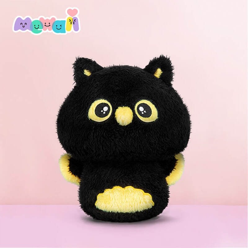 Mewaii® Mushroom Family Black Owl Kawaii Plush Pillow Squish Toy