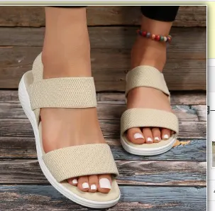 Yyvonne New Large-Size Women's Shoes Casual Fish Mouth Casual Cool And Drag Summer Women's Shoes