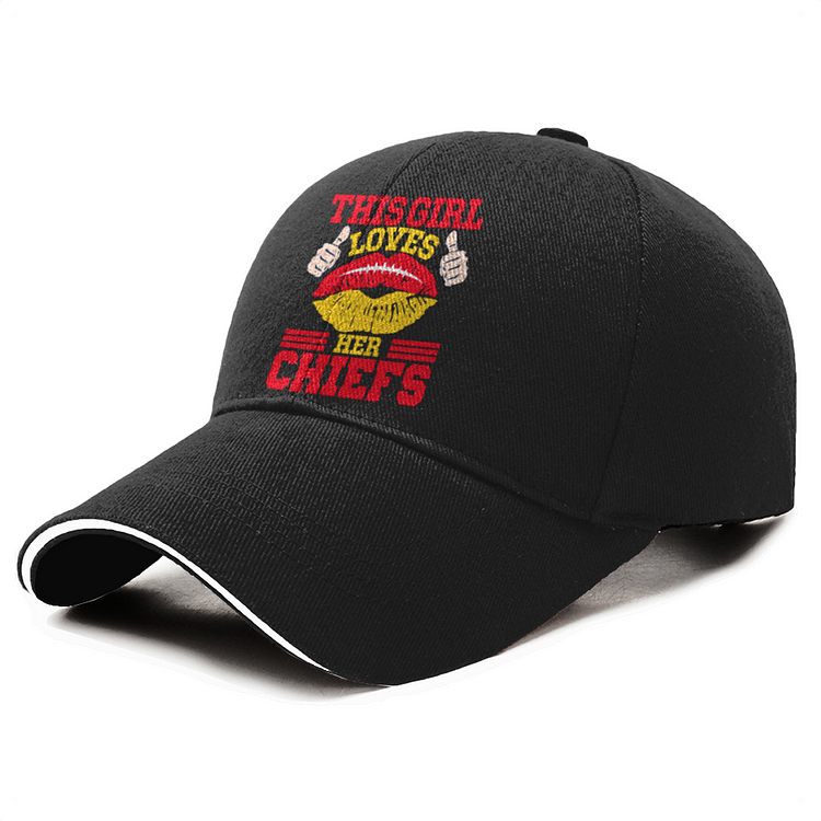 This Girl Loves Her Chiefs, Football Baseball Cap