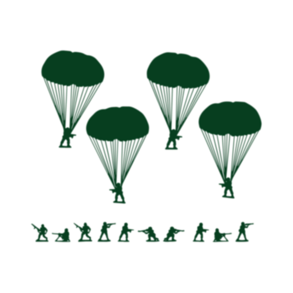 

Cute Paratrooper Pattern 3D Wallpaper Stickers for Children Bedroom Decor, 501 Original