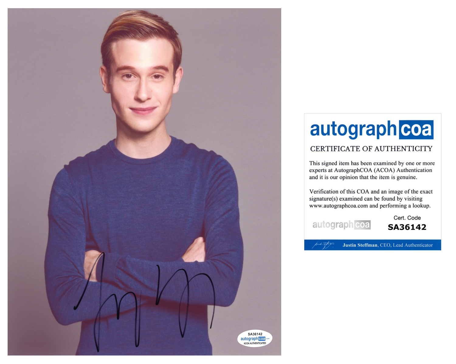 Tyler Henry Signed Autographed 8x10 Photo Poster painting Hollywood Medium ACOA COA