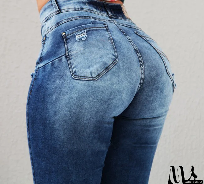 MidiSono - Fashion High Elastic High Waist Jeans