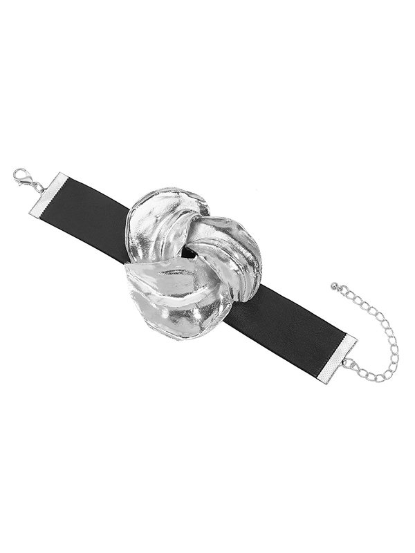 Geometric Flower Shape Bracelet Accessories SILVER-One_size