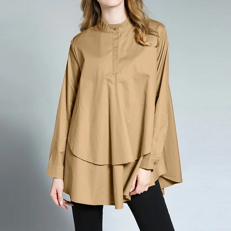 Stylish Spring Shirts Women's Asymmetrical Blouses ZANZEA 2022 Casual Long Sleeve Blusas Female Button Blusas  Tops