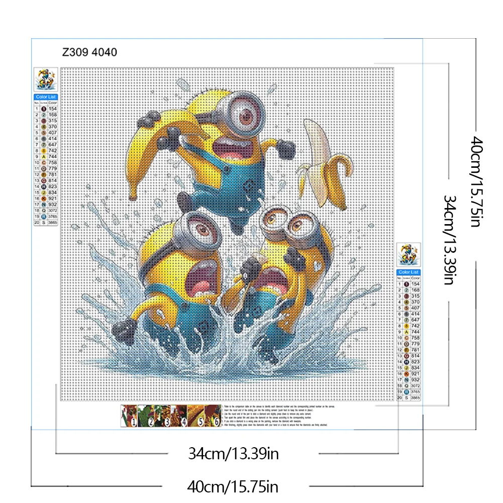 Diamond Painting - Full Round Drill - Minions(Canvas|40*40cm)
