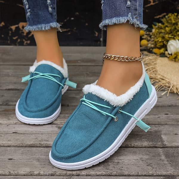 Women's Plush-Lined Thickened Insulated Cotton Shoes