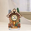 (US Local)Acrylic Special Shaped Wooden Hut FlowersHut 5D Diamond Painting Clock Art Cra