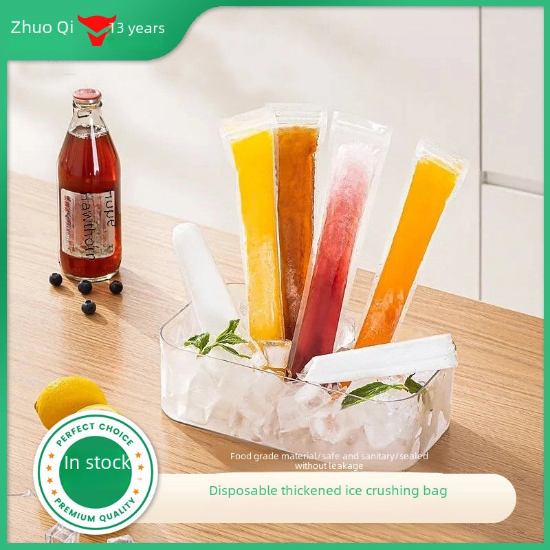 Disposable Bar Popsicles Food Grade Crushed Ice Bags Self-sealing Transparent Bar Ice Bags Popsicle Bags Manufacturers