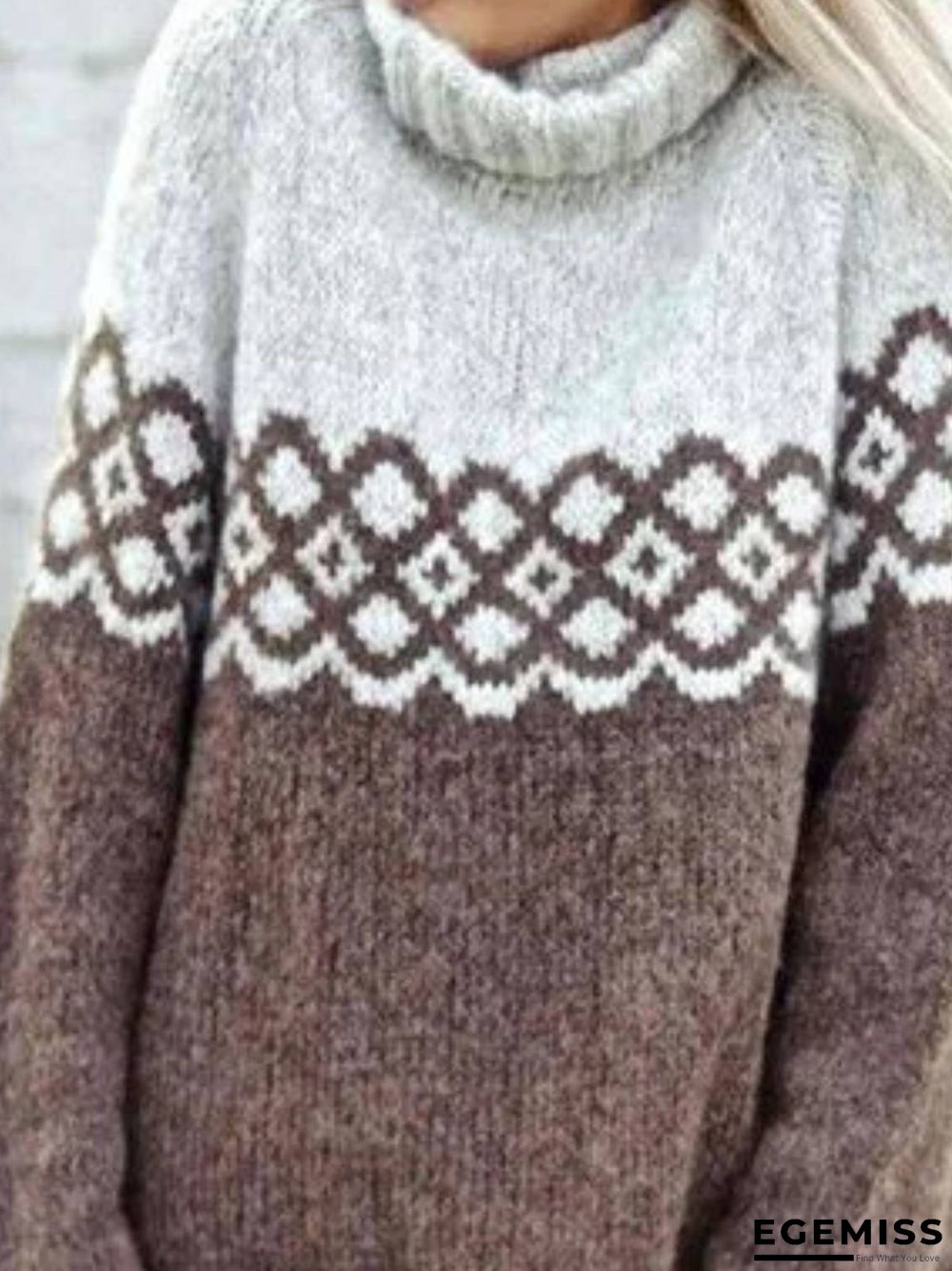 Casual Turtleneck Cotton-Blend Sweater | EGEMISS