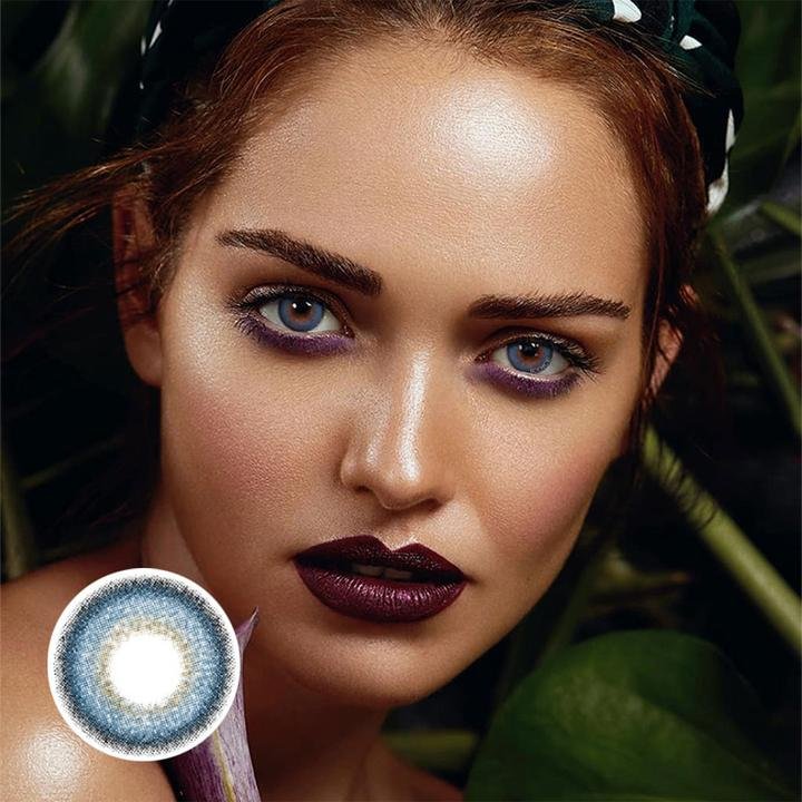 Addict Blue Colored Contact Lenses Yearly