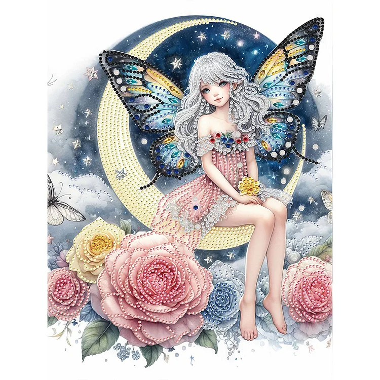 Partial Special-shaped Diamond Painting - Moon Fairy 30*40CM