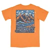 Unisex Vintage Holiday Mountain Print Surfwear Printed T-Shirt by Inlyline