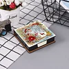 (US Local)5D DIY PU Santa Claus Diamond Painting Notecard Box Gem Art Note Holder