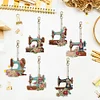 (US Only)DIY Diamond Ornament Decoration Special Shaped 6pcs Sewing Machine Gift for Kids