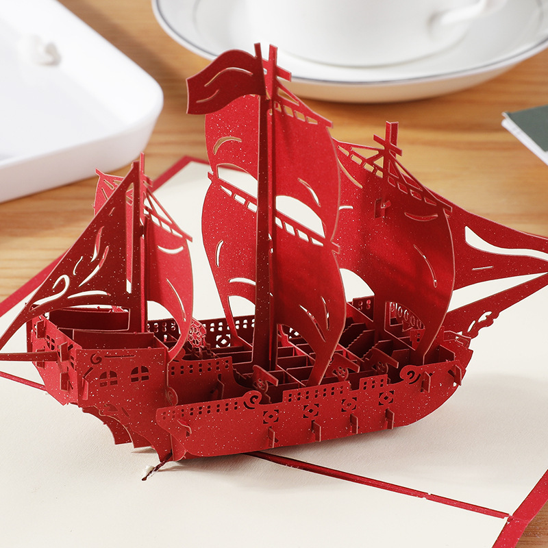 

Sailboat - 3D Pop Up Card - Paper Craft, 501 Original