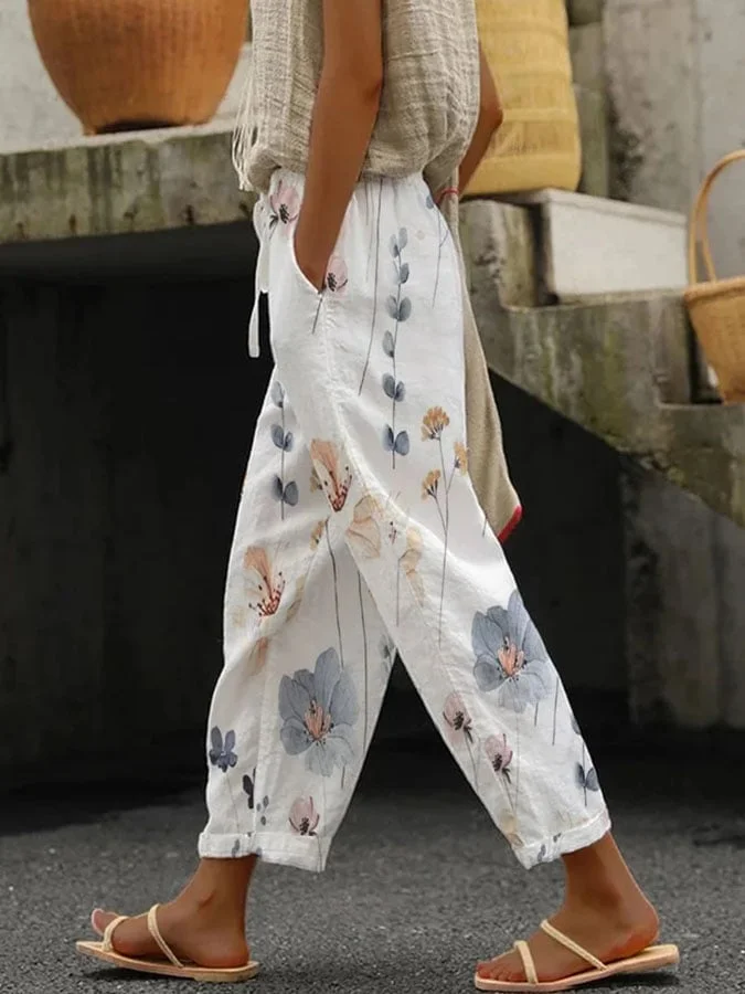 Women's Casual Floral Print Lounge Pants