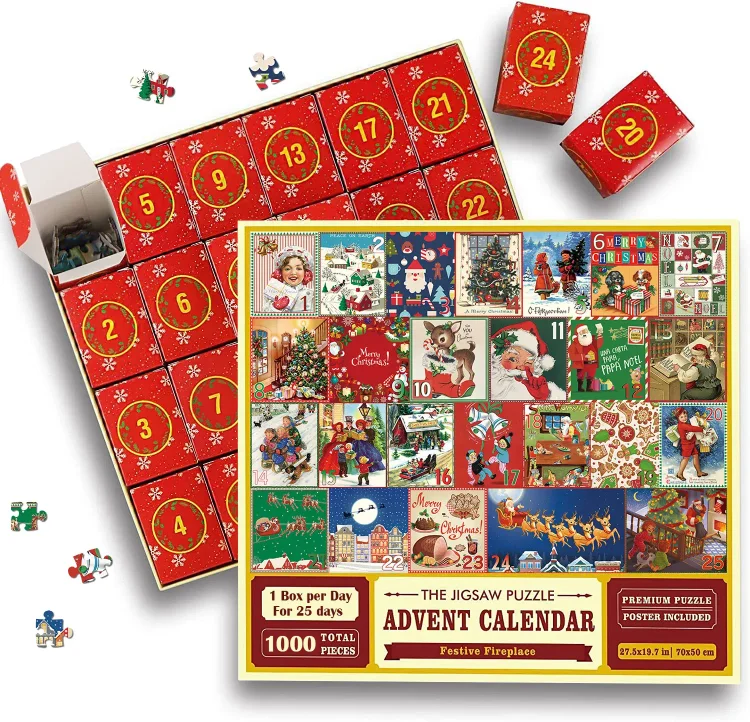 Christmas Advent Calendar Jigsaw Puzzle 1000pcs - tree - Codlins