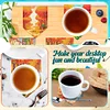 6Pcs/set Diamond Painting Wooden Forest Coaster Cup Cushion With Holder