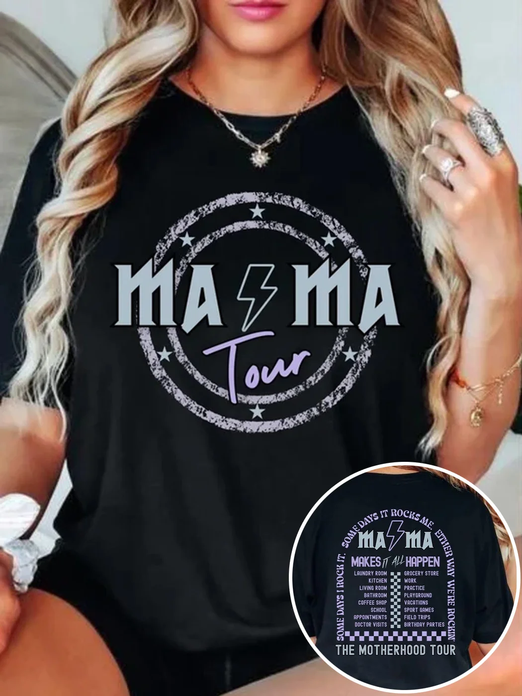 Mama Rock Tour Shirt, Mom Life, Concert Tee / DarkAcademias /Darkacademias