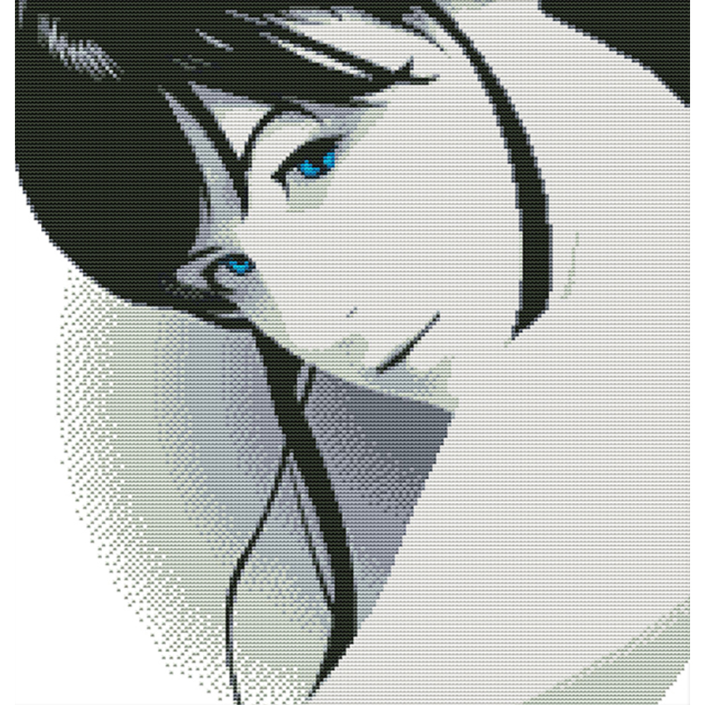 

Blue-Eyed Women - 14CT Stamped Cross Stitch - 42*43CM, 501 Original