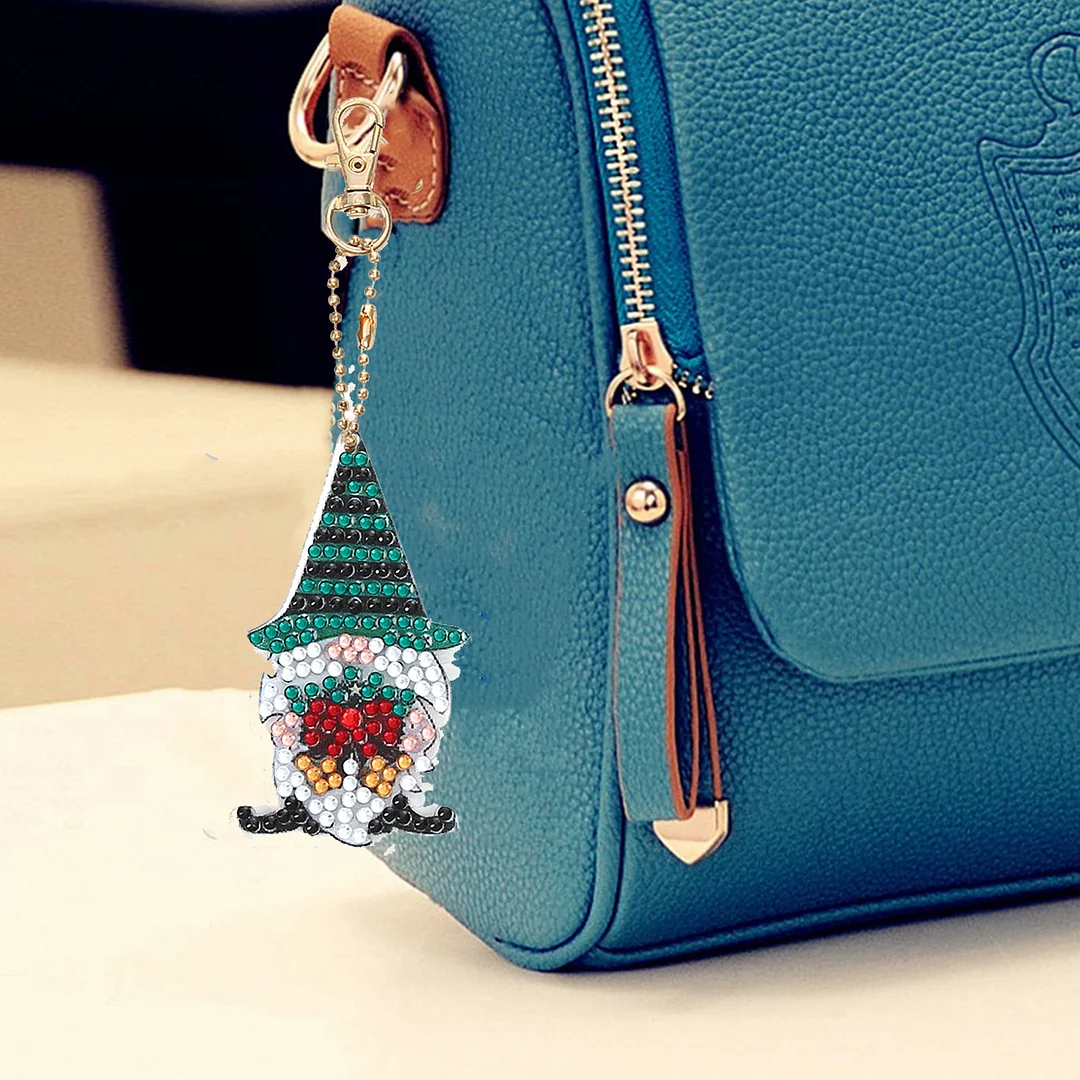 5pcs DIY Diamond Painting Keychain - Xmas Gifts(Double Sided)