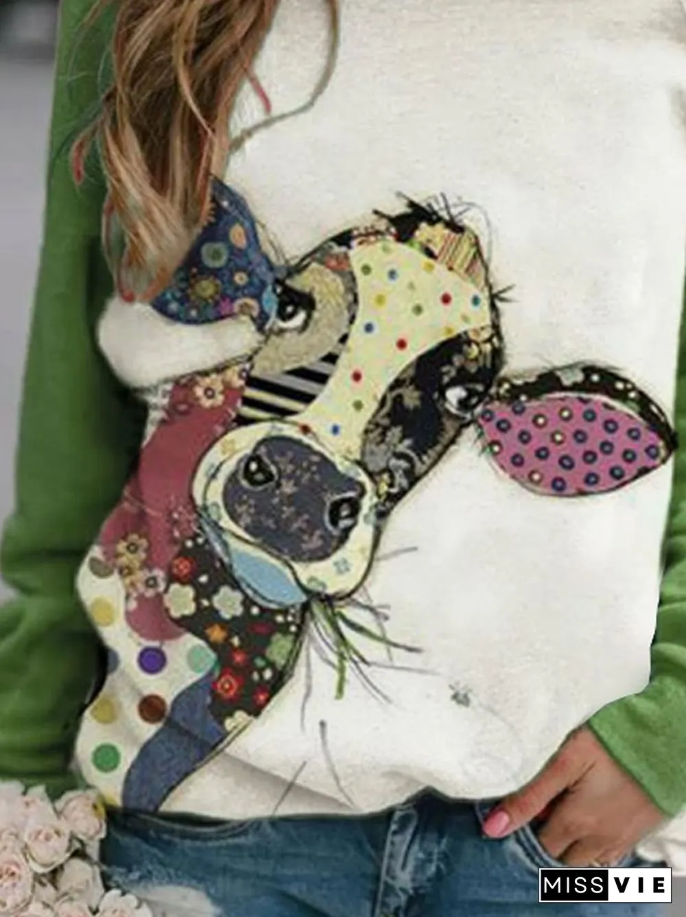 Casual Raglan Sleeve Sweatshirts