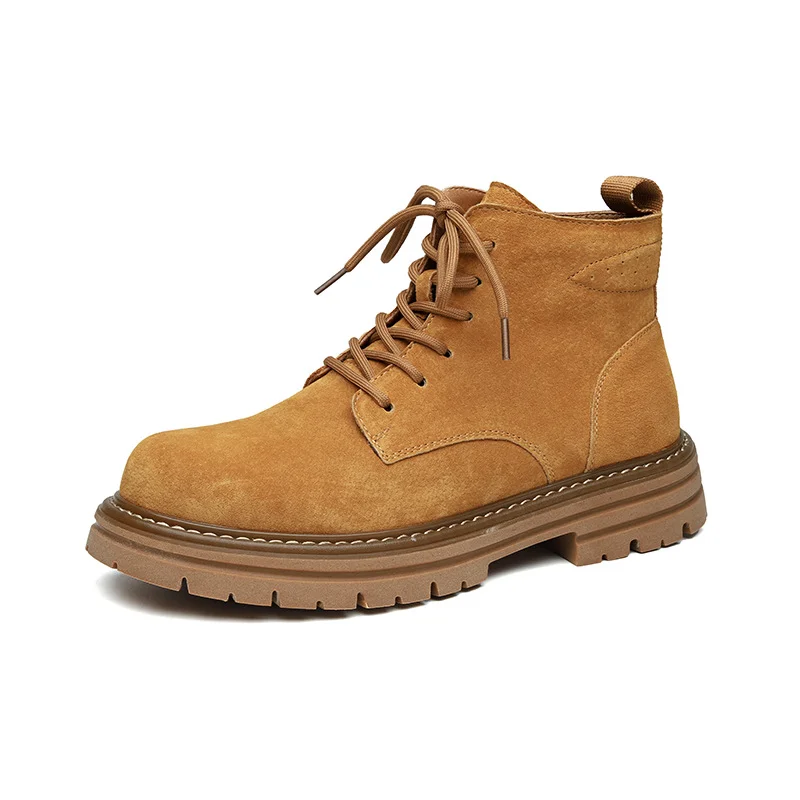 Zingj Zingj Boomen British Mid Side Side Zipper Workshoes Fashion Fall Winter Pigskin Rhubarb Boots 2052-R