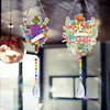 2 pi&egrave;ces croix croix DIY peinture acrylique diamant art carillons &agrave; vent avec pendentif en cristal et diamant pendentif suspendu double face pour adultes pour d&eacute;butants d&eacute;coration jardin maison