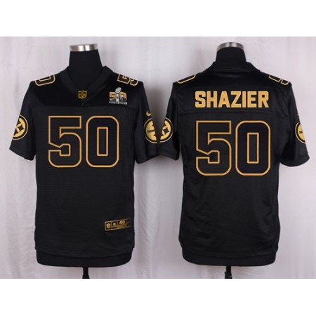 Steelers #50 Ryan Shazier Black Men's Stitched NFL Elite Pro Line Gold Collection Jersey