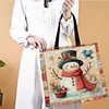【Limited Stock Sale】Christmas Snowman And Bird-11CT DIY Stamped Cross Stitch Shopping Bag 40*40cm tapestrymarket