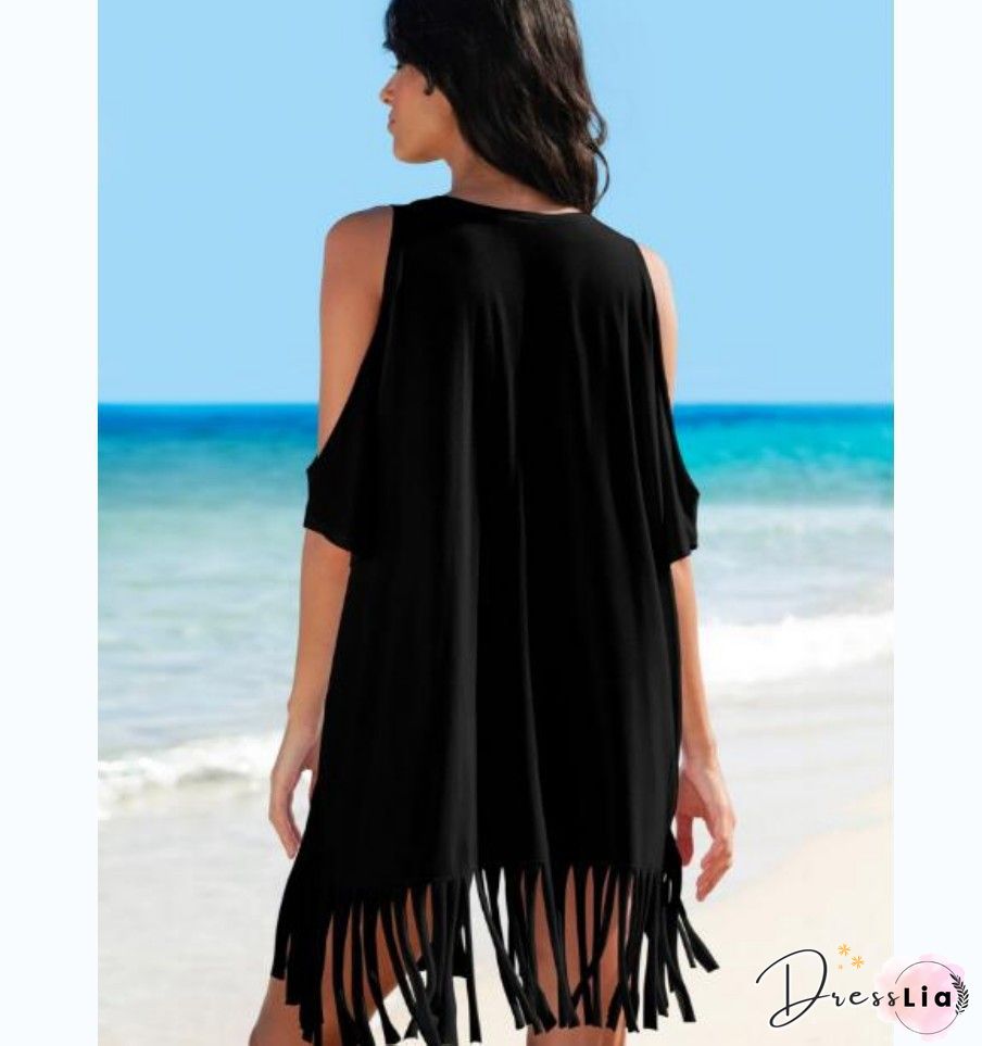 Short Sleeve Casual Weaving Dress