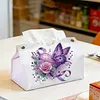 Bo&icirc;te en papier &agrave; peinture en forme de papillon rose Purple Heart Rose pour adultes pour d&eacute;butants, grand porte-papier en forme de diamant pour salon, chambre de chambre d&eacute;coration de table