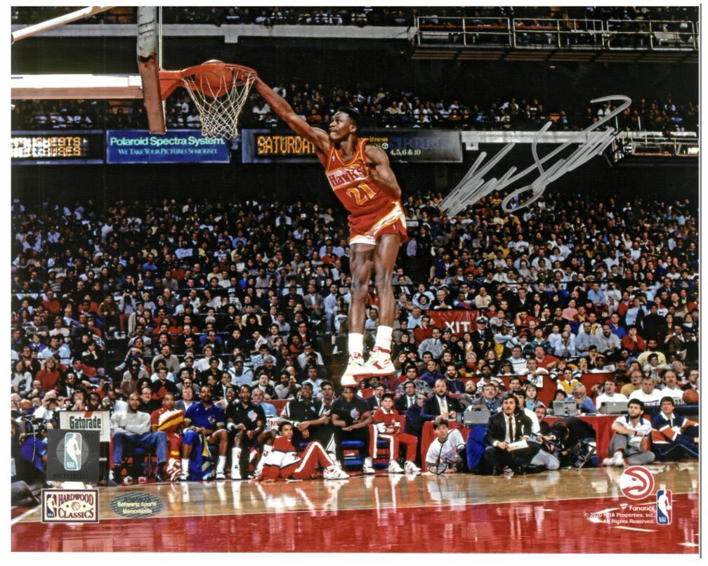 Dominique Wilkins signed Atlanta Hawks autographed 8x10 Photo Poster painting Schwartz