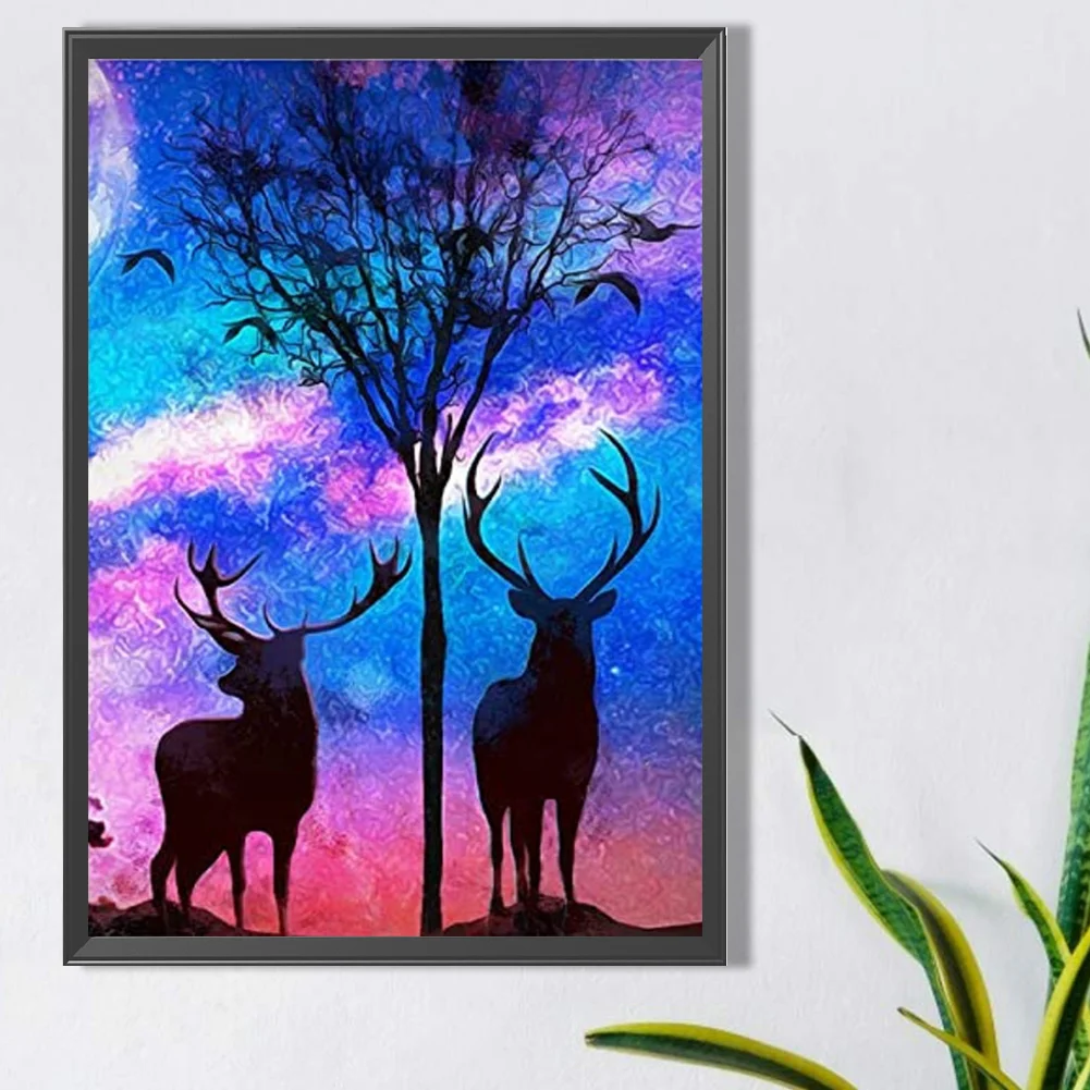 Full Round Diamond Painting 35*50cm - Elk