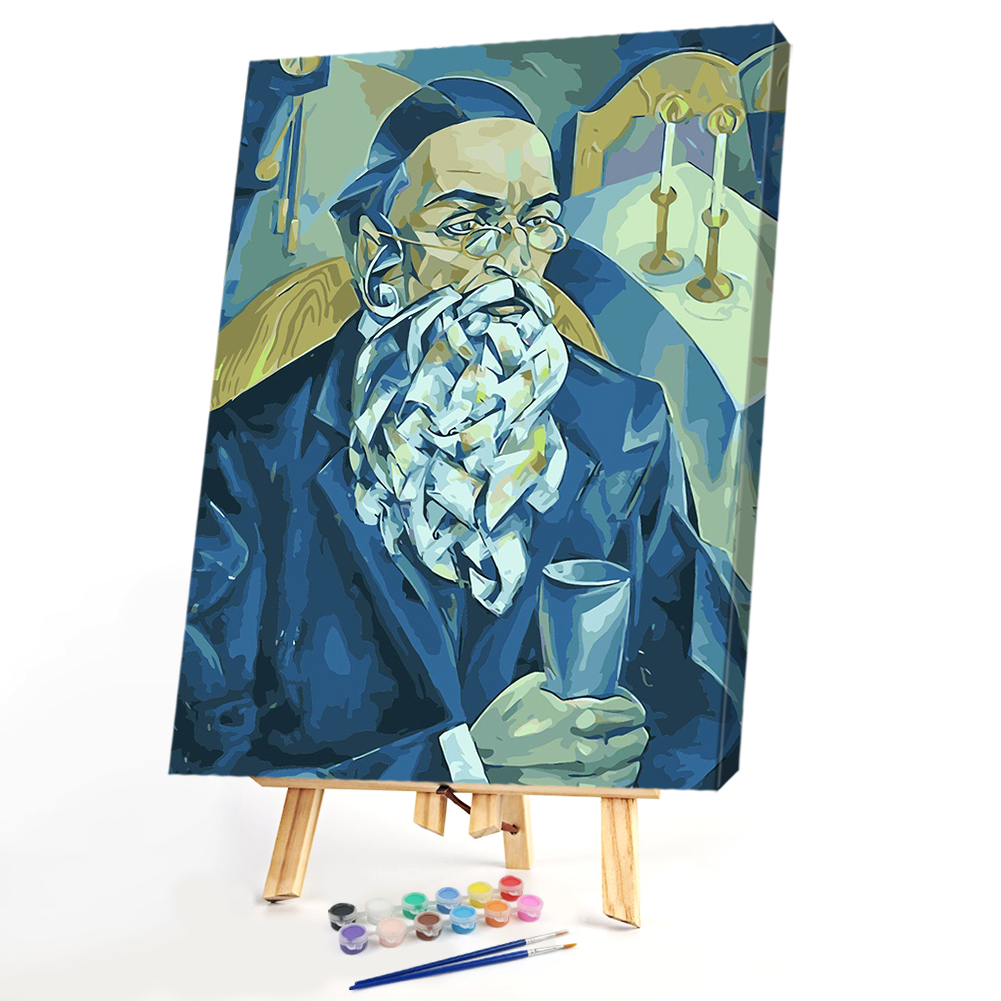 

40*50CM Paint By Numbers-Long Beard Old Man, 501 Original