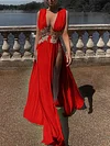 Sexy Plunging Empire Maxi Dress