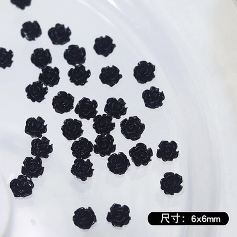 New Manicure Camellia Pearl Paint White Aurora Petal Size Rose Resin Flower Nail Decoration