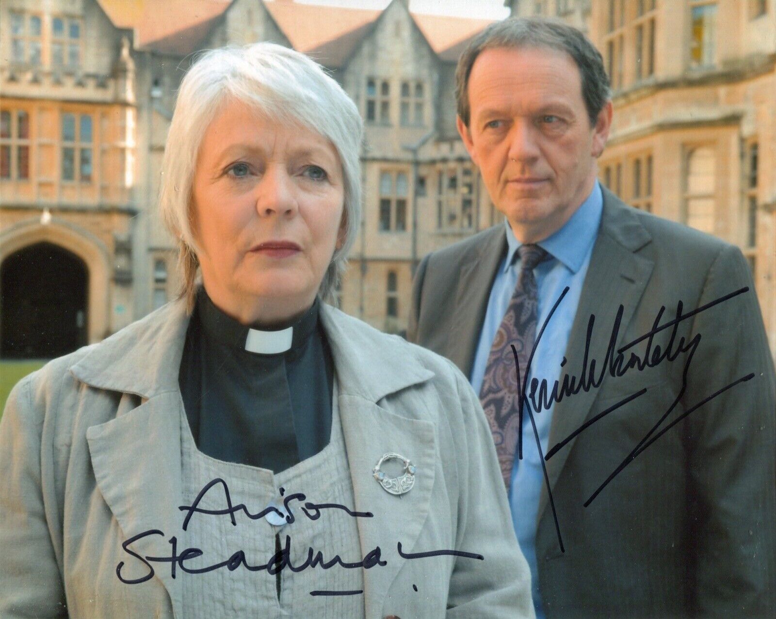 Kevin Whately & Alison Steadman signed Inspector Lewis 8x10 Photo Poster painting - UACC DEALER