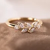 18K Yellow Gold Marquise Cut Lab Diamond 7 Stone Nature-Inspired Wedding Ring