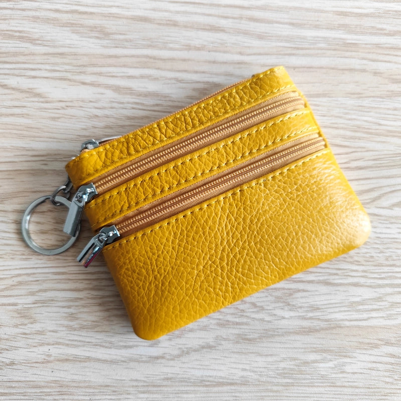 Explosions Genuine Leather Coin Purse Ladies Home Zipper Key Bag Multifunctional Card Bag Coin Coin Coin Bag