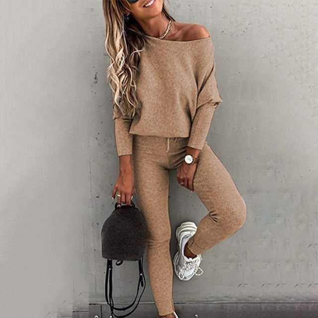Spring Two Piece Set Tracksuit Women Fall Top Pants Sets Female Gym Joggers Suit Sports Wear Francais Streetwear Tracksuits LANFUBEISI
