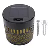 Decorative Solar Mandala Lights Waterproof Solar Powered Deck Step Wall Lights for Garden Post Patio Backyard Yard Decor