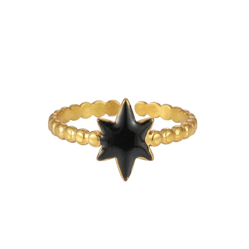 Elegant Minimalist Geometric 304 Stainless Steel Enamel Stainless Steel Rings