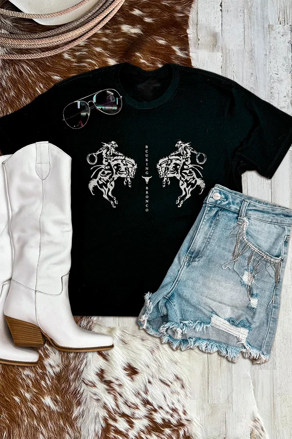 Mustang Symmetrical Print T-Shirt