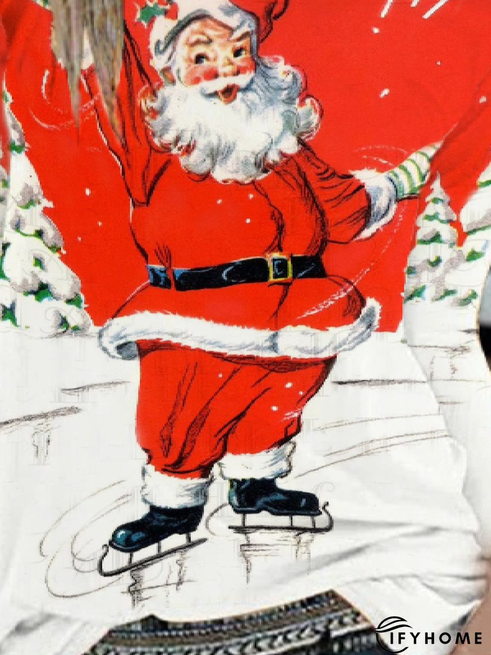 Casual Christmas Crew Neck Long Sleeve T-shirt | IFYHOME