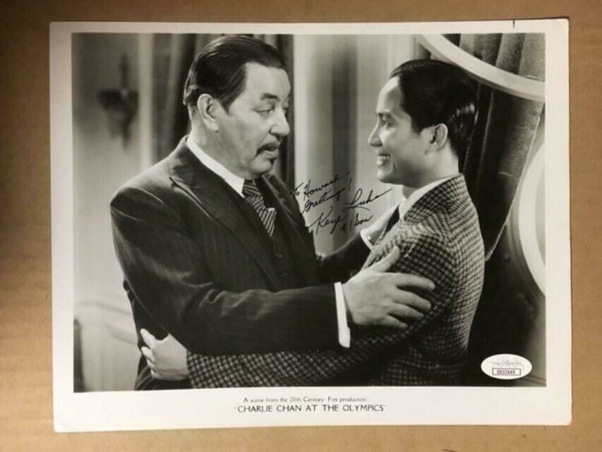 Keye Luke Autographed 8x10 Vintage Photo Poster painting(with Charlie Chan) JSA Certificate