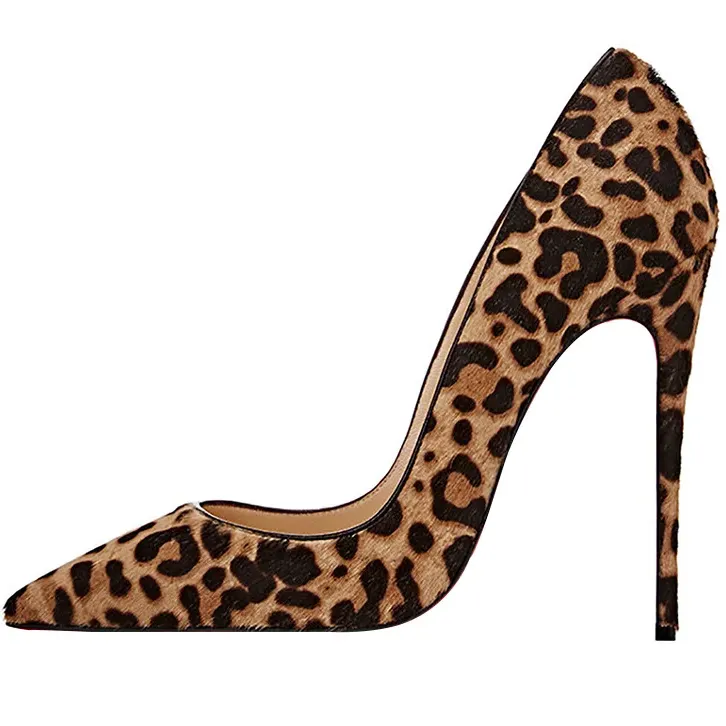 Leopard Print Sexy Suede Stiletto Heels Pumps Vdcoo