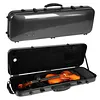 [US Local Warehouse] Carbon Composite Oblong Violin Case for 4/4 Size Shoulder Straps for Outdoor Use
