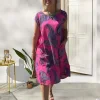 Robe en lin-coton imprim&eacute;